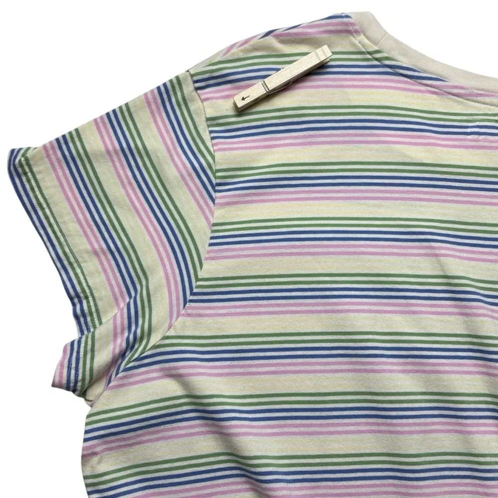 PACT Organic Cotton Tee Dress Size 3XL Multicolor Striped Sustainable *Read - Picture 4 of 9